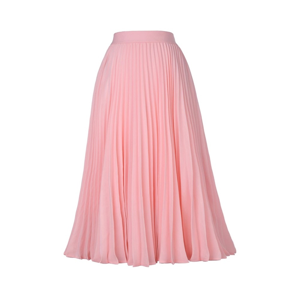 Kate Kasin Women's High Waist Pleated A-Line Swing Skirt